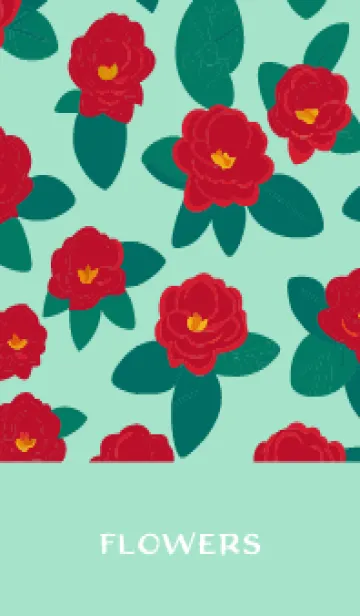 [LINE着せ替え] blue green 赤い椿の画像1