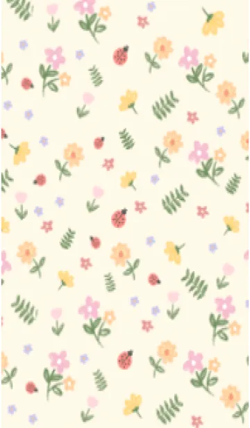 [LINE着せ替え] flower with ladybugの画像1