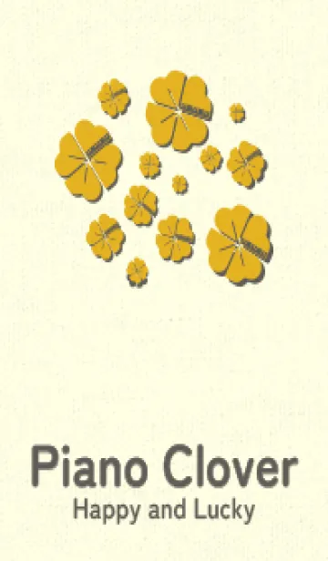 [LINE着せ替え] Piano clover ゴールドの画像1