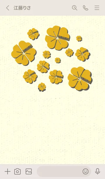 [LINE着せ替え] Piano clover ゴールドの画像2