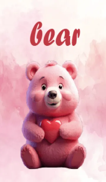 [LINE着せ替え] pink bear theme theme(JP)の画像1