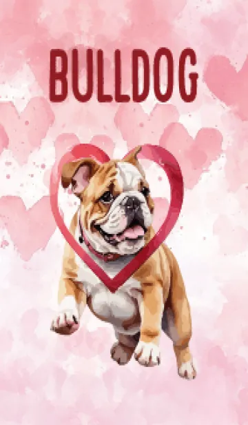 [LINE着せ替え] Bulldog InLove Theme (JP)の画像1