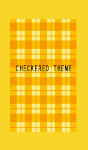 [LINE着せ替え] オレンジチェック/イエロー/レッドの画像1