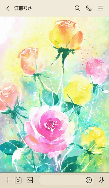 [LINE着せ替え] 薔薇(バラ)の花の着せかえ(R2176)の画像2