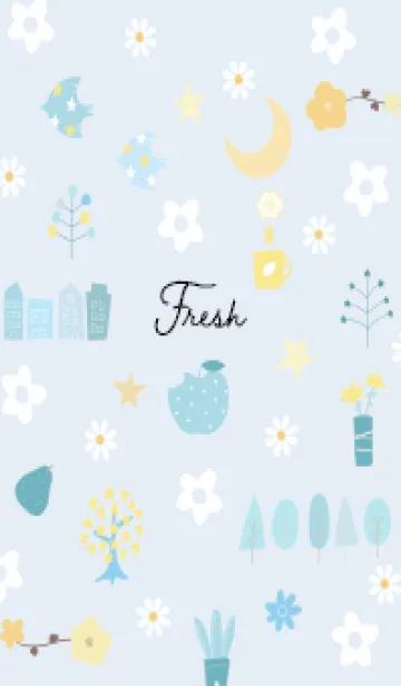 [LINE着せ替え] blue refreshing mood 15_1の画像1