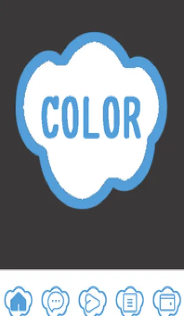 [LINE着せ替え] blue color U50の画像1