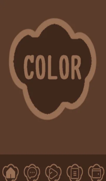 [LINE着せ替え] brown color U46の画像1