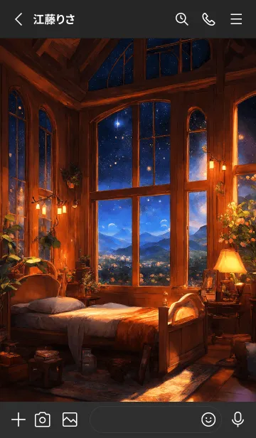 [LINE着せ替え] 星空の部屋 V.2の画像2