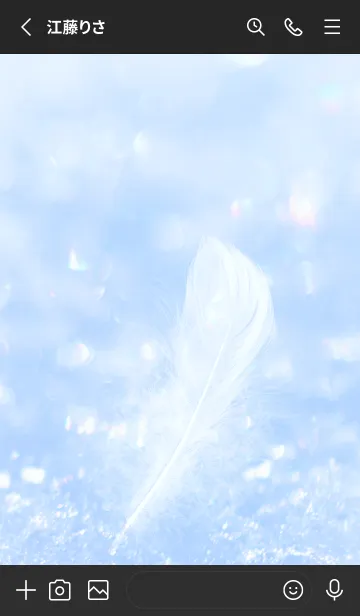 [LINE着せ替え] Real Snow Bokeh #Swan Feather 5-7の画像2