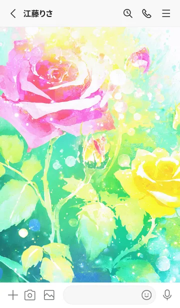 [LINE着せ替え] 薔薇(バラ)の花の着せかえ(R2181)の画像2