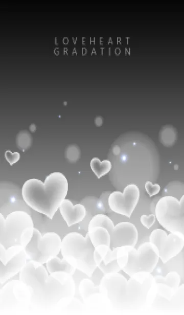 [LINE着せ替え] LOVE HEART GRADATION Black 3の画像1