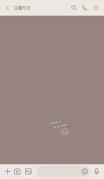 [LINE着せ替え] グレージュと良い日を。スマイル。の画像2