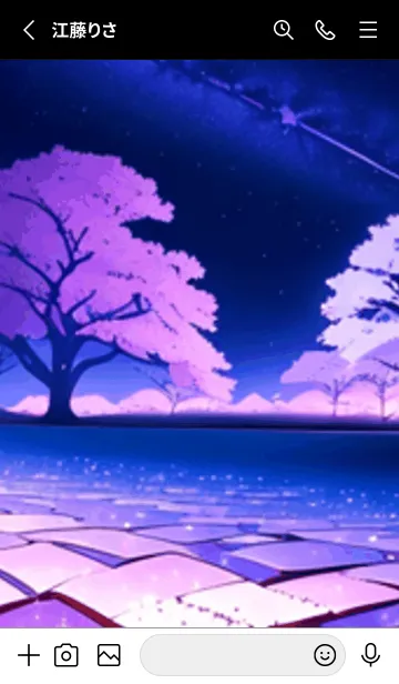 [LINE着せ替え] 冬のサクラ #BVLaK03。の画像2