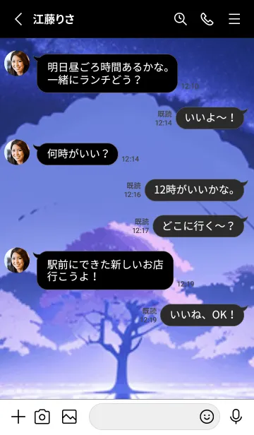 [LINE着せ替え] 冬のサクラ #BVLaK01。の画像3