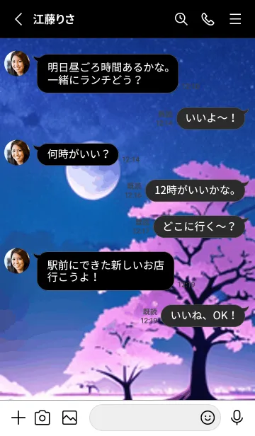 [LINE着せ替え] 冬のサクラ #BVLaK09。の画像3