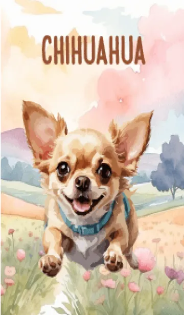 [LINE着せ替え] Chihuahua In Flower Theme (JP)の画像1