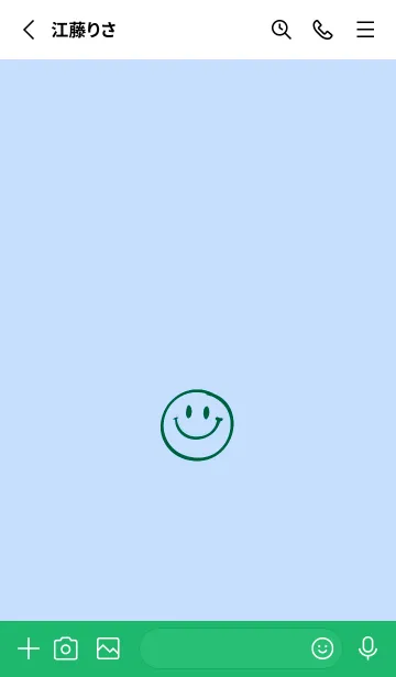 [LINE着せ替え] シンプル ミニ スマイル 108の画像2