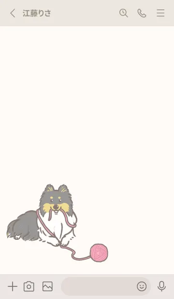 [LINE着せ替え] Smiling Sheltie-tricolor-の画像2