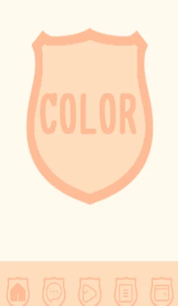 [LINE着せ替え] beige color V49の画像1