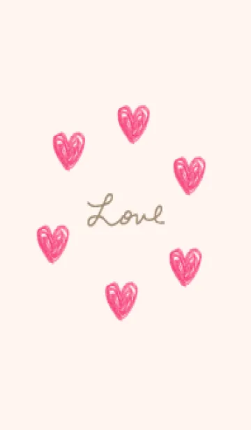 [LINE着せ替え] ハート 水彩 円2の画像1