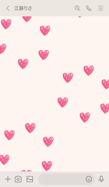 [LINE着せ替え] ハート 水彩 円2の画像2