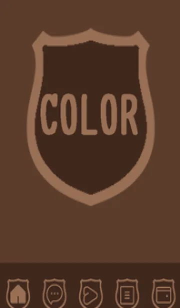[LINE着せ替え] brown color V46の画像1