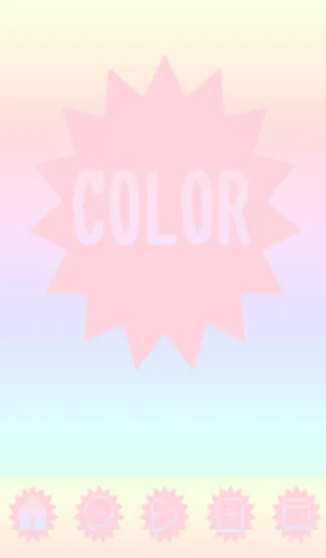 [LINE着せ替え] pink color rainbow H08の画像1