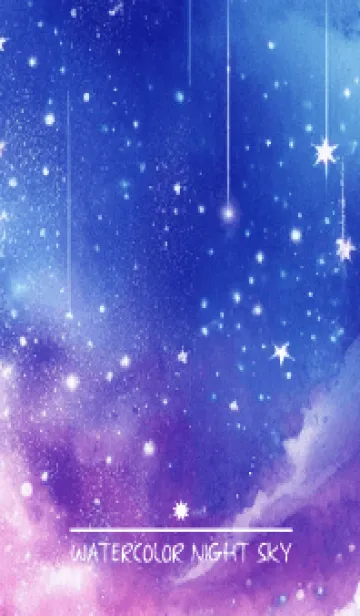 [LINE着せ替え] WATERCOLOR NIGHT SKY-starの画像1