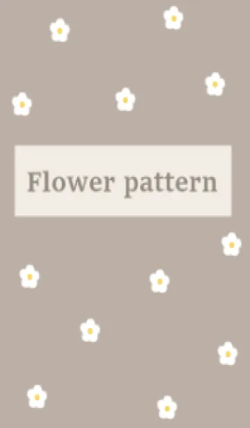 [LINE着せ替え] flower pattern_greige2の画像1