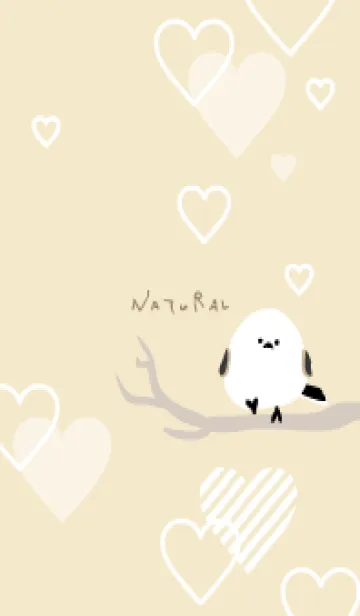 [LINE着せ替え] シマエナガ ハート4の画像1