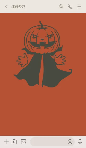 [LINE着せ替え] 妖怪 ジャックオランタン 煉瓦色の画像2