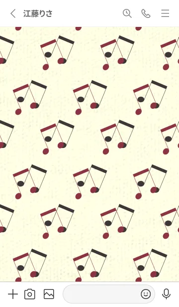 [LINE着せ替え] 2連符柄  クリムソンの画像2