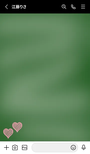 [LINE着せ替え] 幸運ハートの黒板/チャコールグレイの画像2