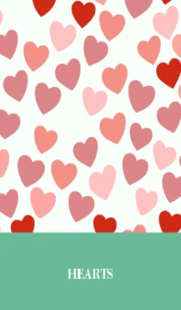 [LINE着せ替え] blue green ハートがいっぱいの画像1