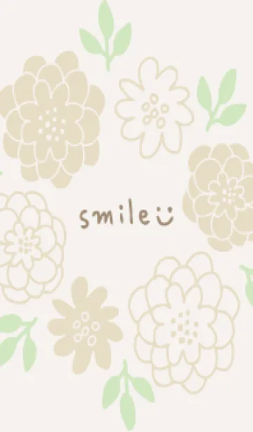 [LINE着せ替え] 花輪 ベージュ3の画像1