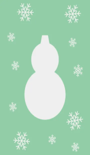 [LINE着せ替え] 緑色ノーマン（雪だるま）着せかえの画像1