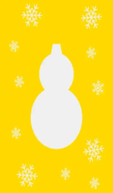 [LINE着せ替え] 黄色スノーマン（雪だるま）着せかえの画像1