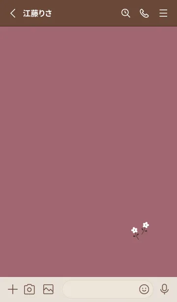 [LINE着せ替え] くすみピンク＊大人なお花。の画像2