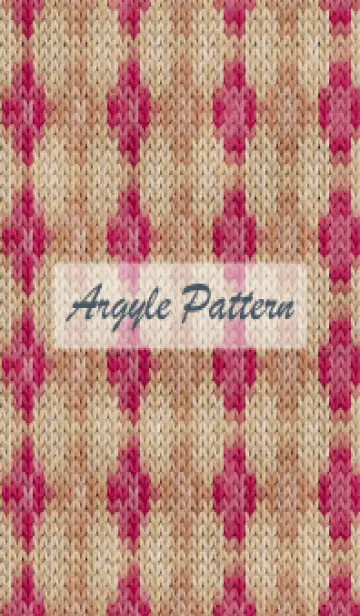 [LINE着せ替え] argyle pattern embroidery 104の画像1