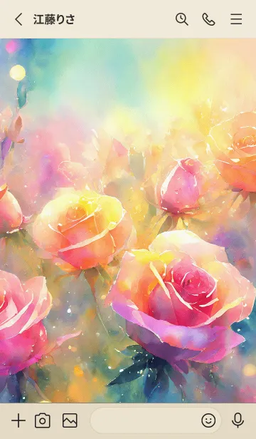 [LINE着せ替え] 薔薇(バラ)の花の着せかえ(R2204)の画像2