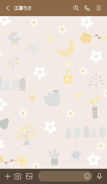 [LINE着せ替え] pinkbrown爽やか気分08_1の画像2