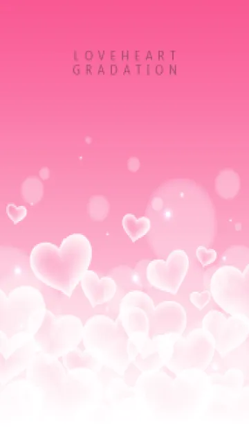 [LINE着せ替え] LOVE HEART GRADATION Vividpink&White 8の画像1