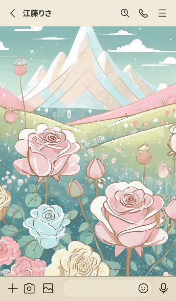 [LINE着せ替え] 薔薇(バラ)の花の着せかえ(R2207)の画像2