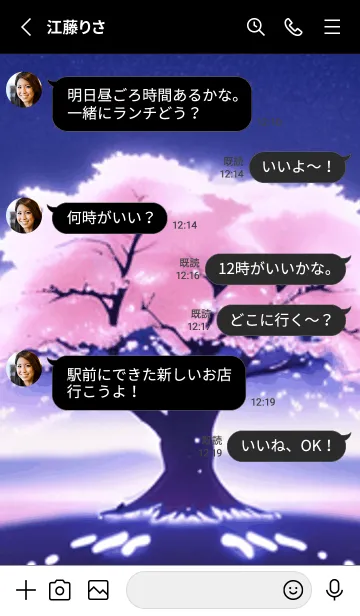 [LINE着せ替え] 冬のサクラ #BXGaA03。の画像3