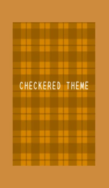 [LINE着せ替え] ブラウンチェック/ブラウン/オレンジの画像1