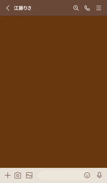 [LINE着せ替え] Caramel Brown Color Theme (JP)の画像2