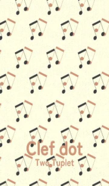 [LINE着せ替え] 2連符柄  黒柿色の画像1