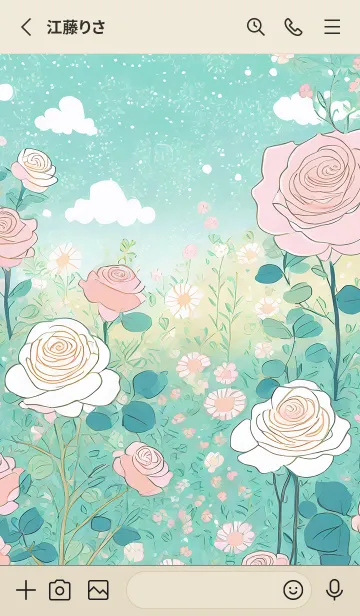 [LINE着せ替え] 薔薇(バラ)の花の着せかえ(R2212)の画像2