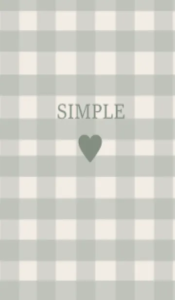 [LINE着せ替え] SIMPLE HEART =check green=の画像1