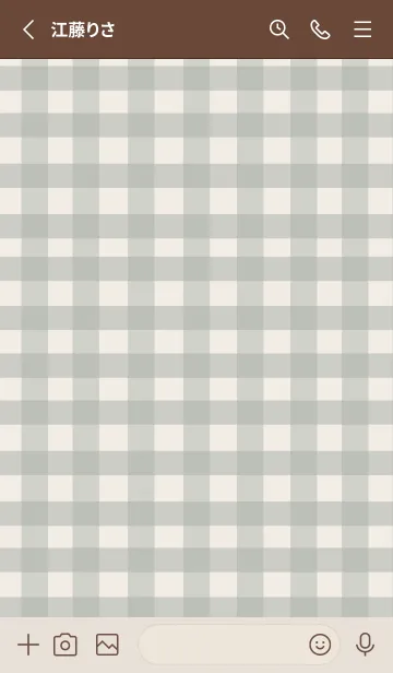 [LINE着せ替え] SIMPLE HEART =check green=の画像2